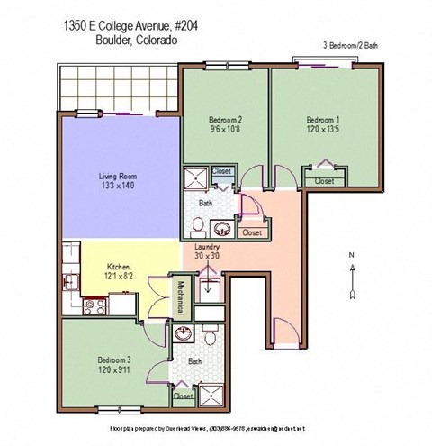 1350 College Unit #204 Floor plan